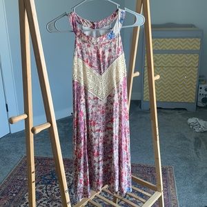 Altar'd State Pink Paisley High Neck Sun Dress